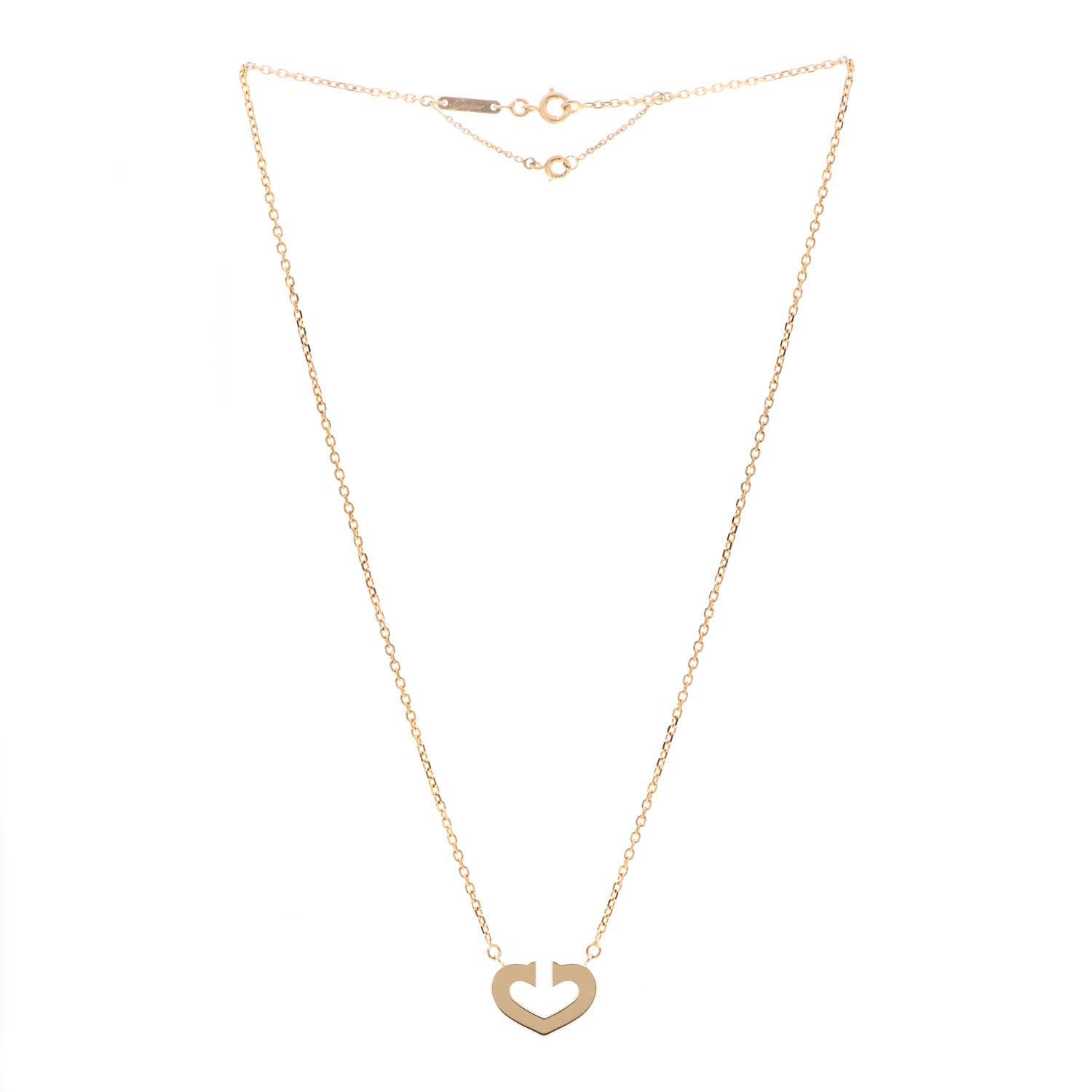 Cartier 18K Yellow Gold Medium Hearts and Symbols Necklace 7 of 11