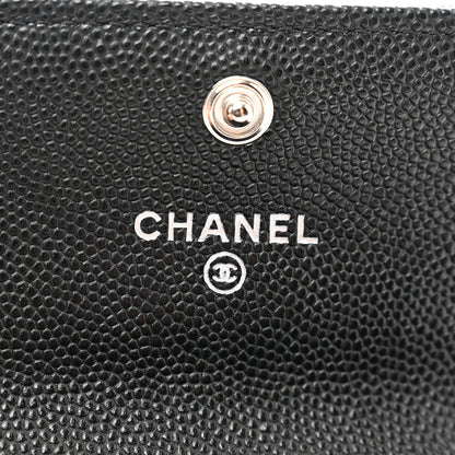 Chanel Caviar Quilted Boy Flap Card Holder Black 7 of 8