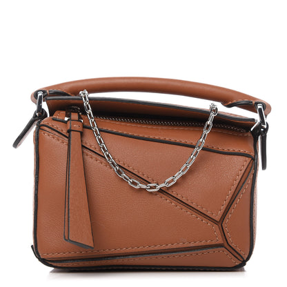 Loewe Calfskin Nano Puzzle Bag Tan 1 of 8