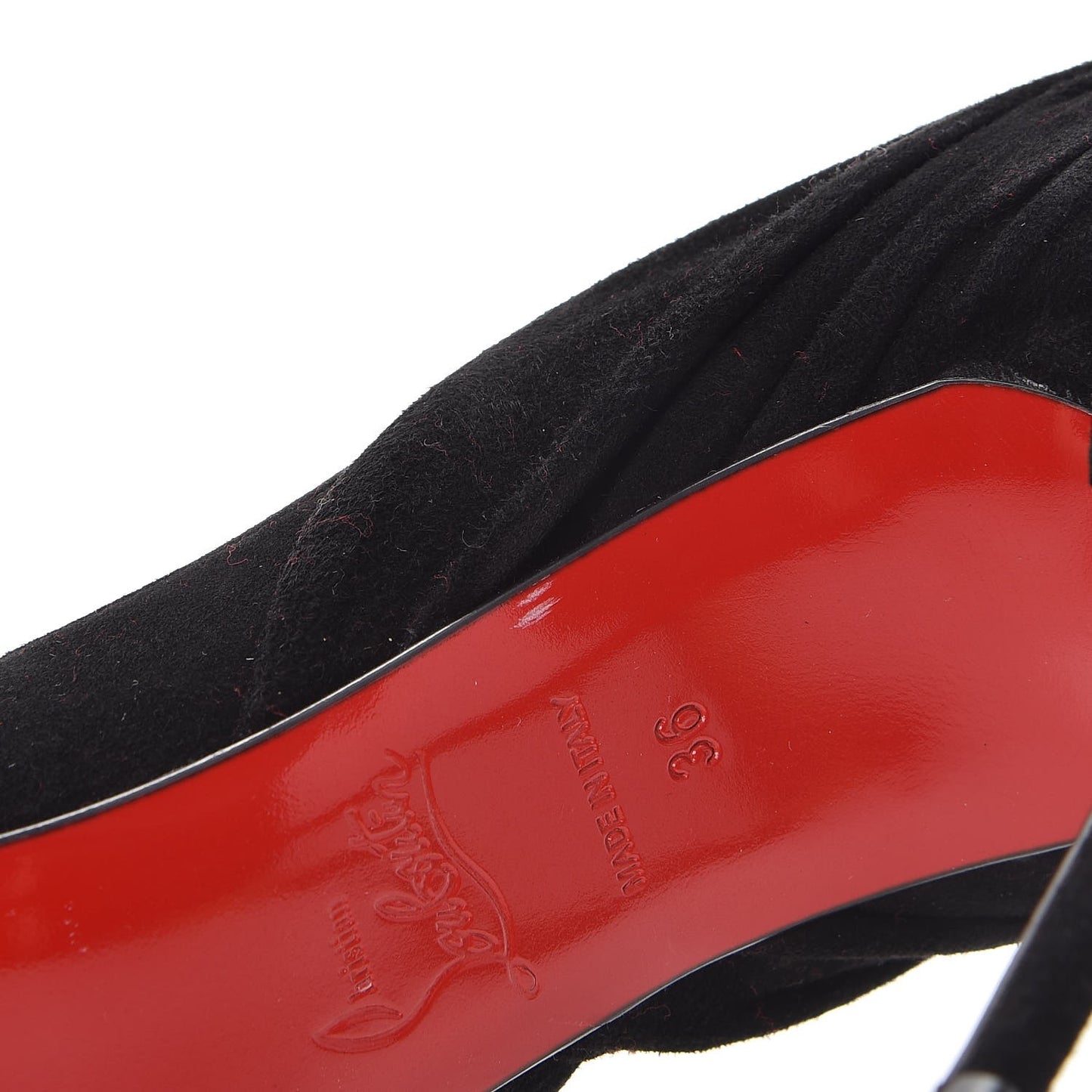 Suede Barbara 100 Peep Toe Pumps 36 Black