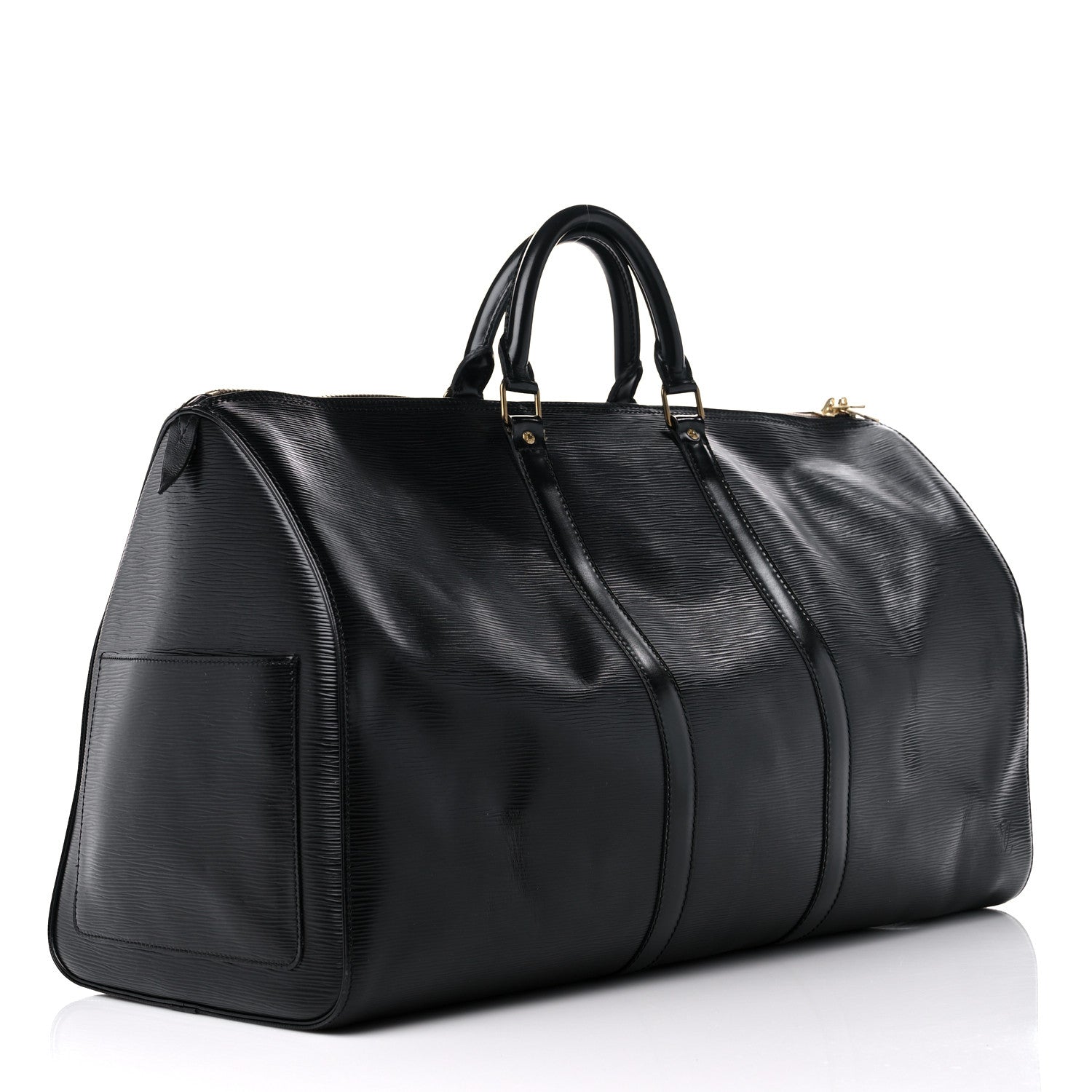 Louis Vuitton Epi Keepall 55 Black 3 of 17