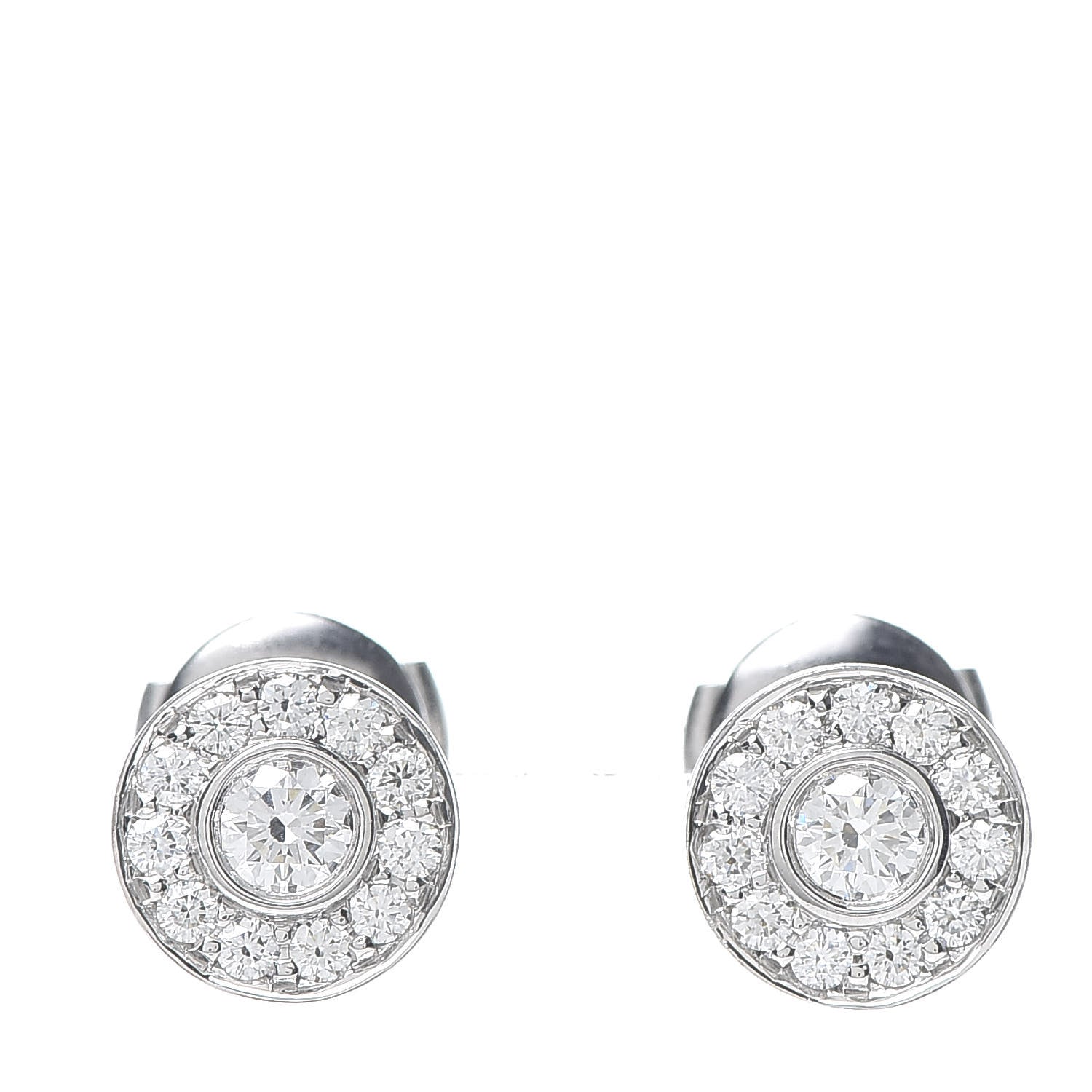 Tiffany Platinum Diamond .53ctw Large Circlet Earrings 1 of 5