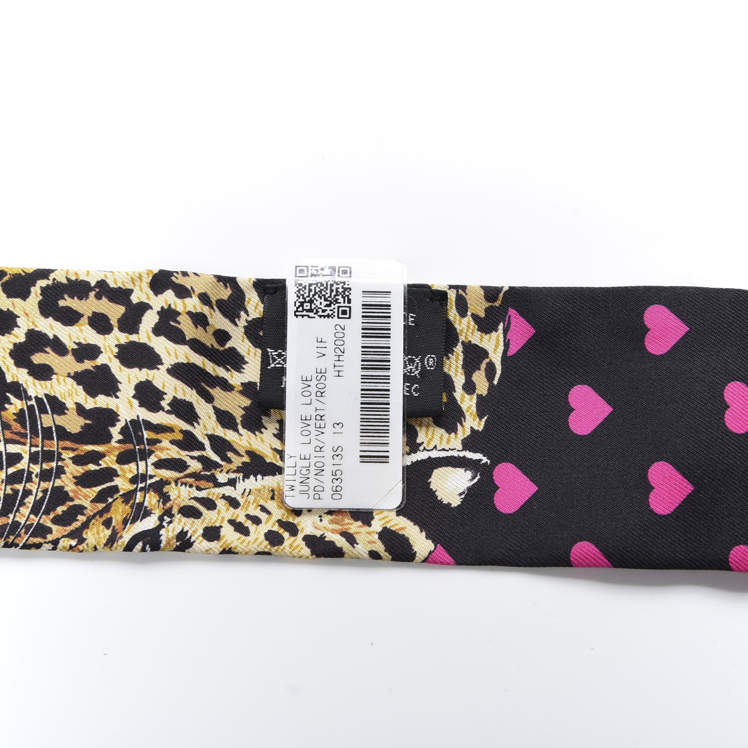 Hermes Silk Jungle Love Love Twilly Black Vert Rose Vif 2 of 4