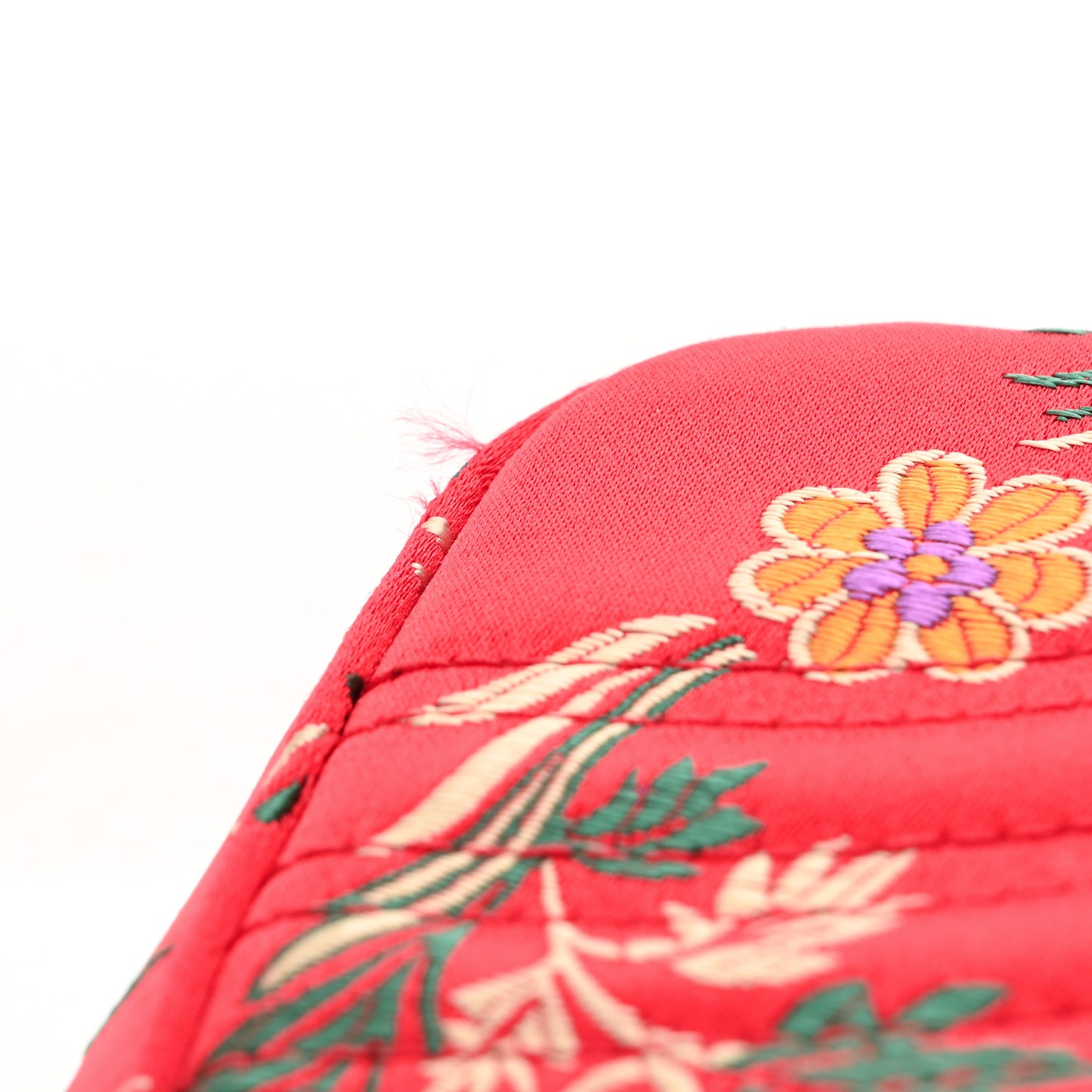 Jacquard Matelasse Floral Medium GG Marmont Shoulder Bag Red