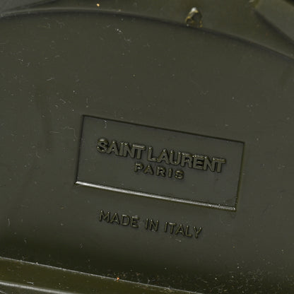 Saint Laurent Rubber Studded Festival Rain Boots 38 New Kaki Fonce 6 of 8