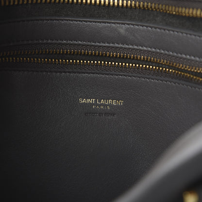 Saint Laurent Calfskin Small Monogram Cabas Grey 7 of 8
