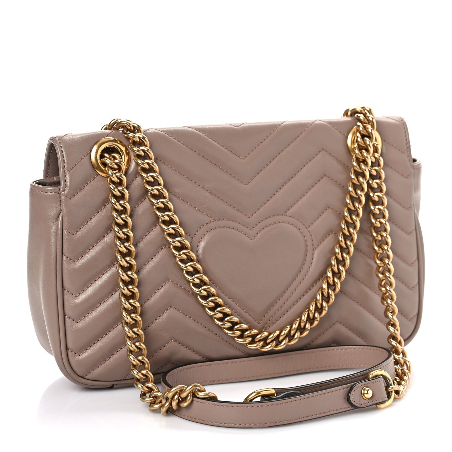 Calfskin Matelasse Small GG Marmont Shoulder Bag Porcelain Rose
