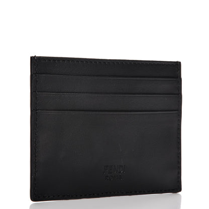 Fendi Vitello Century Monster Eyes Card Holder Black 3 of 7