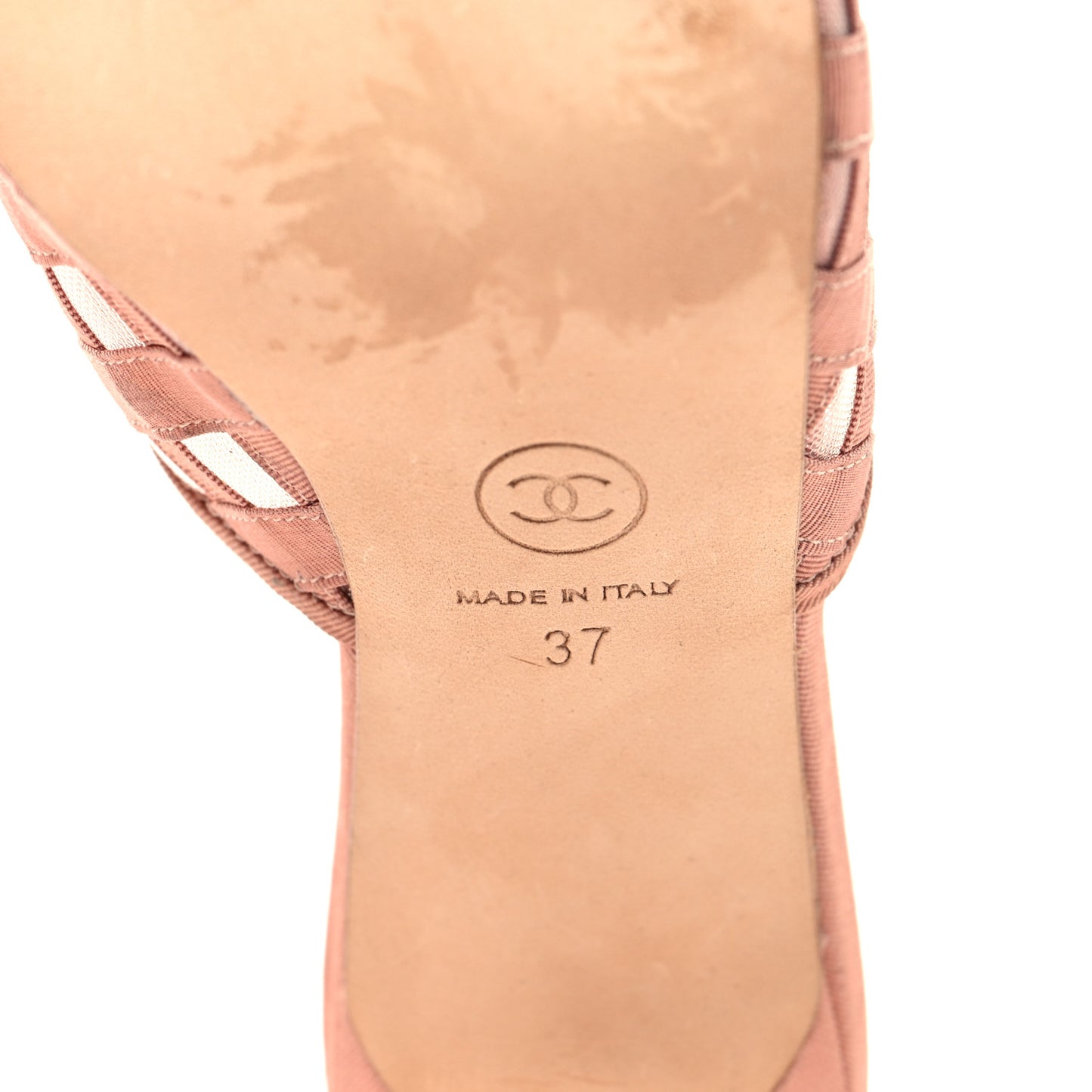 Mesh Grosgrain CC Mules Pink 37