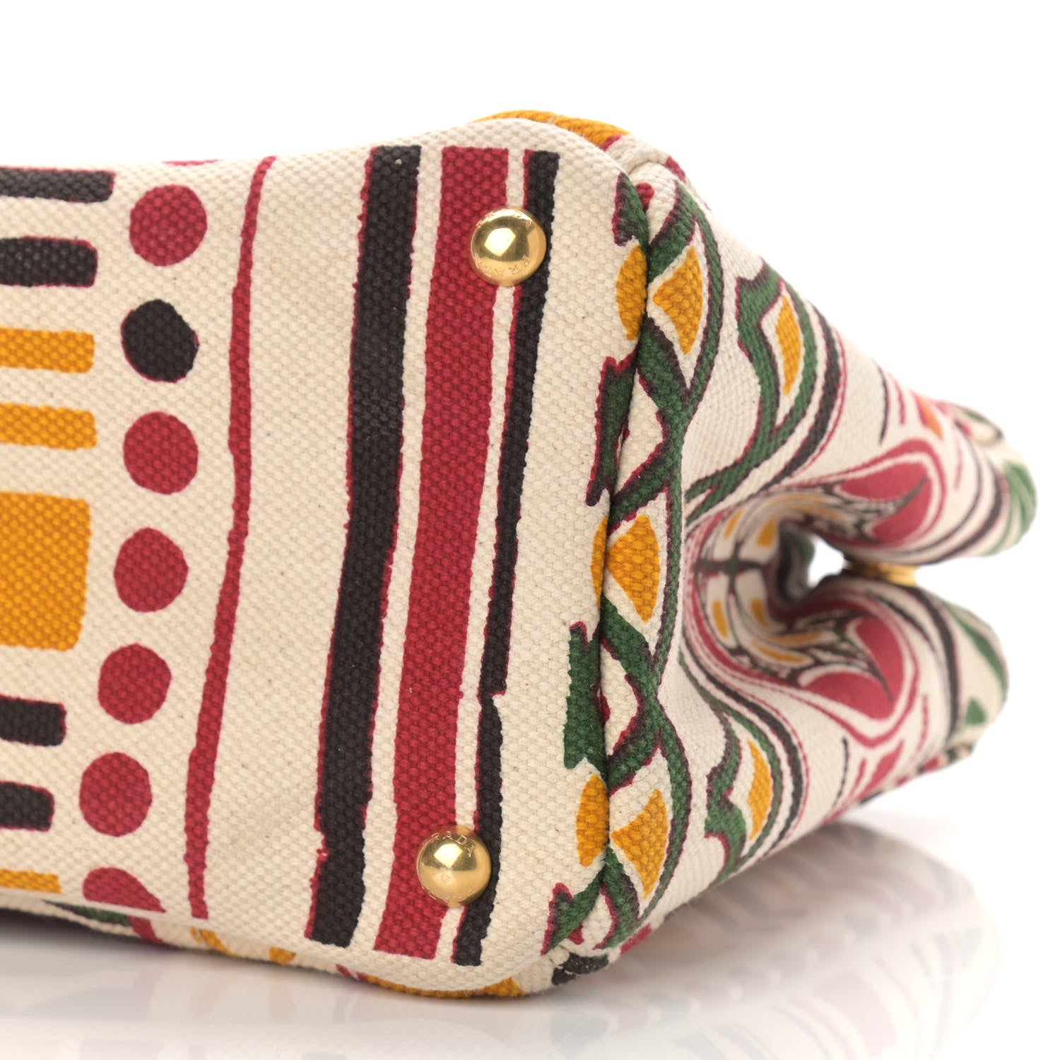 Prada Canapa Stampada Small Tote Multicolor 8 of 8