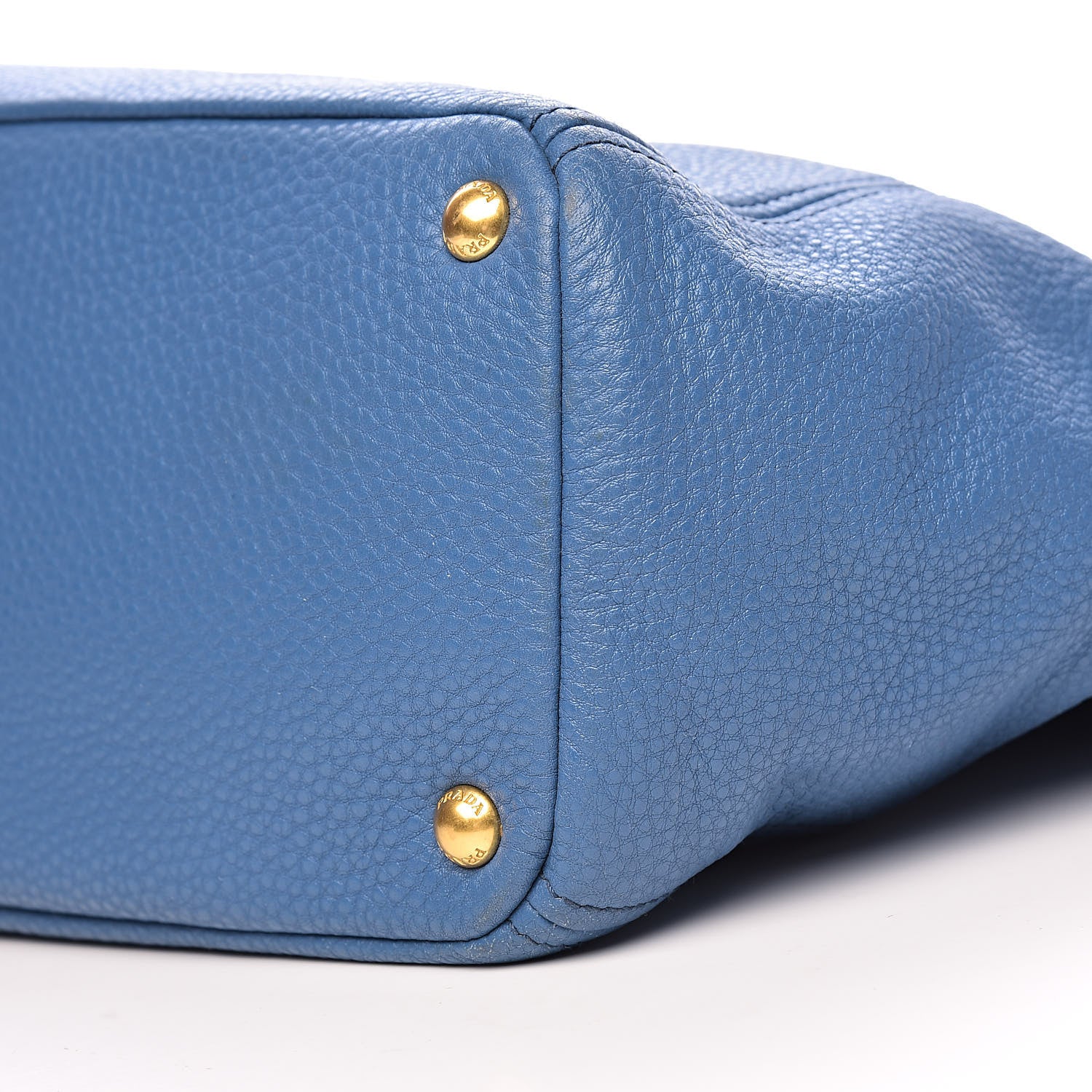 Prada Vitello Daino Side Pocket Tote Cobalto 17 of 18