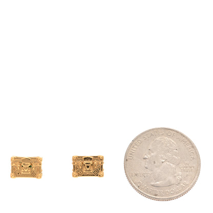 Louis Vuitton Petite Malle Earrings Gold 2 of 5