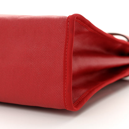Hermes Toile H Berline Vache Hunter Herbag Zip PM 31 Rouge Piment Ecru Ecru 11 of 12