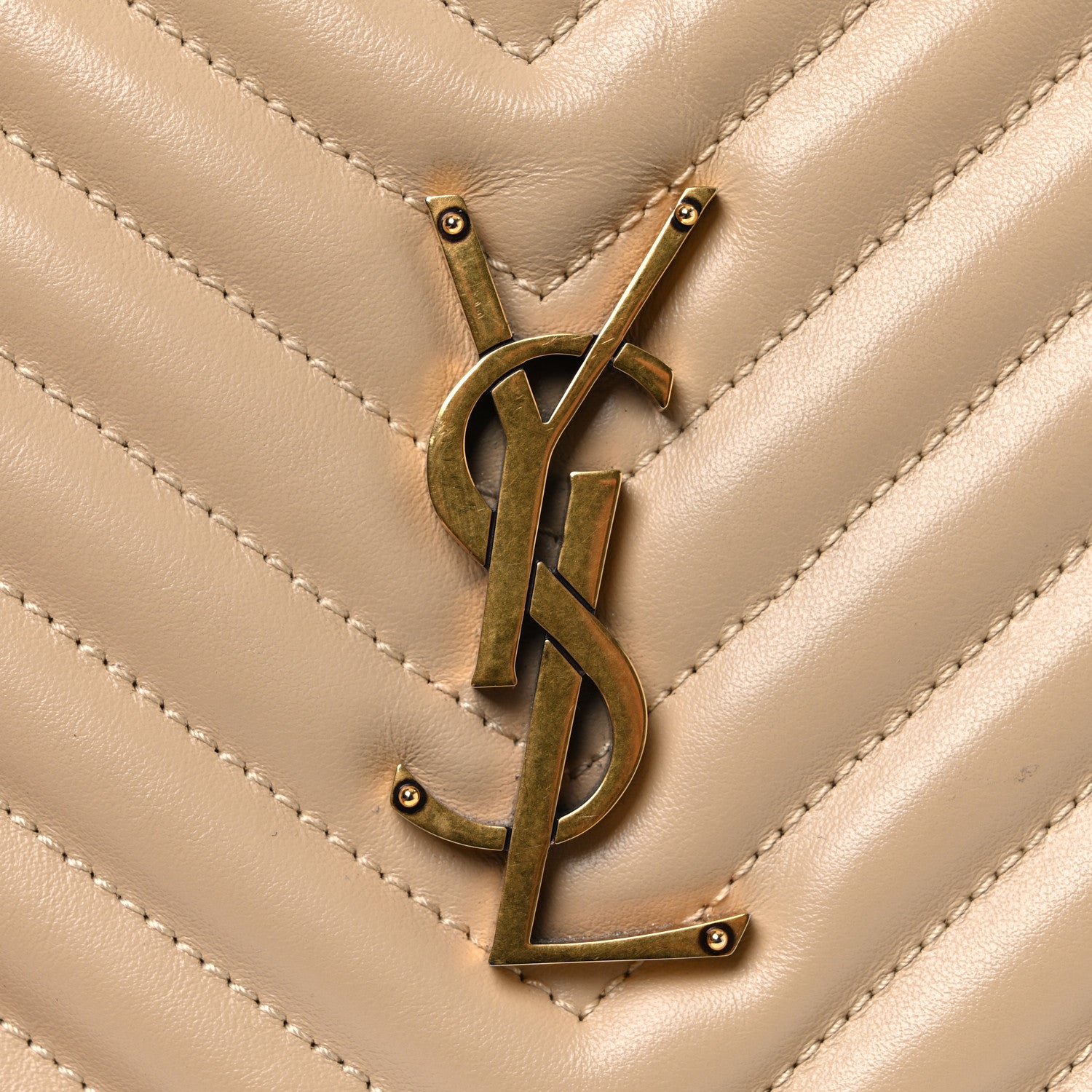 Saint Laurent Calfskin Matelasse Monogram Lou Camera Bag Avorio 13 of 13