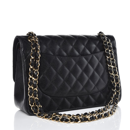 Chanel Caviar Quilted Jumbo Double Flap Black 3 of 10