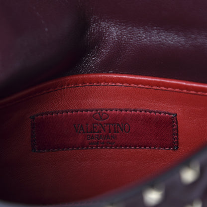 Valentino Garavani Lambskin Small Rockstud Spike Shoulder Bag Rubin 9 of 10