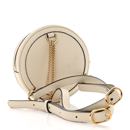 Gucci Textured Calfskin Web Mini Ophidia Round Backpack Mystic White 3 of 11