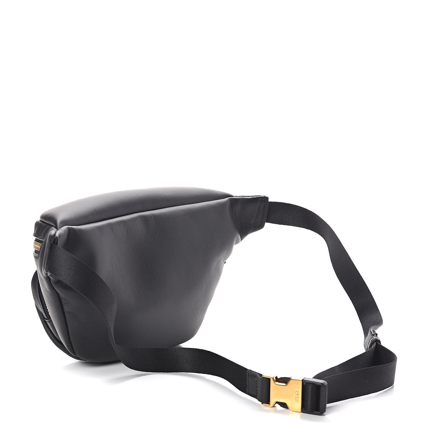 Vitello Grace Karligraphy Studded Pocket Belt Bag Black