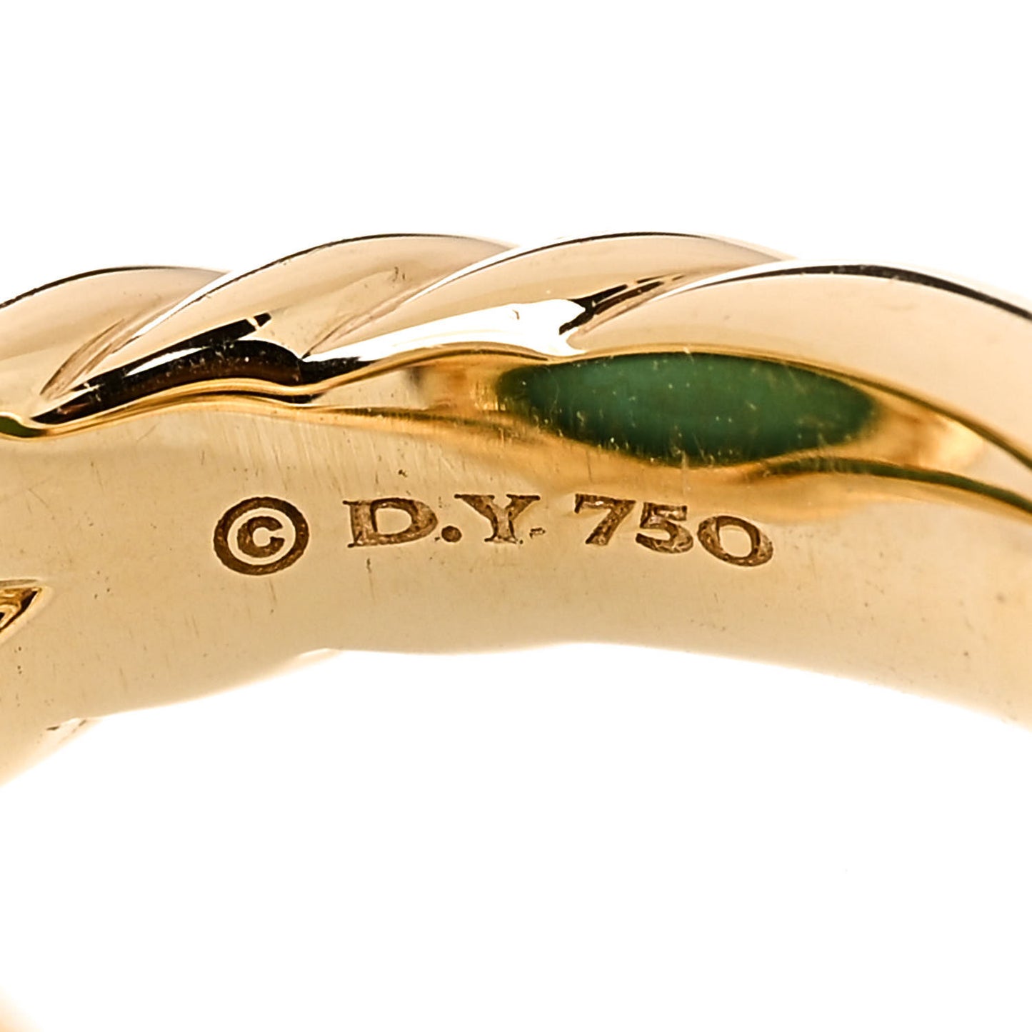 Sterling Silver 18K Yellow Gold Diamond Turquoise Albion Oval Ring 53 6.25