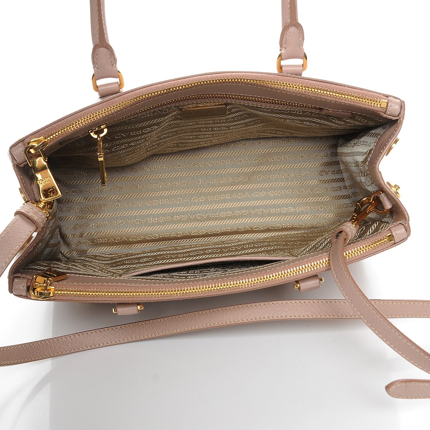 Saffiano Small Galleria Double Zip Tote Cammeo
