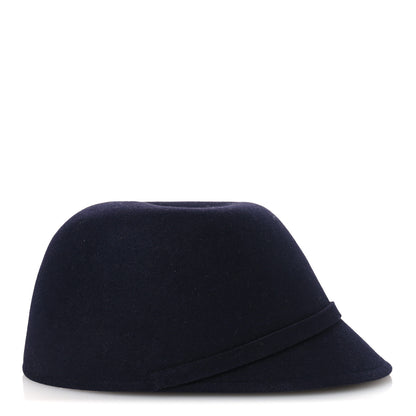 Christian Dior Rabbit Felt Hat 57 Navy 5 of 8