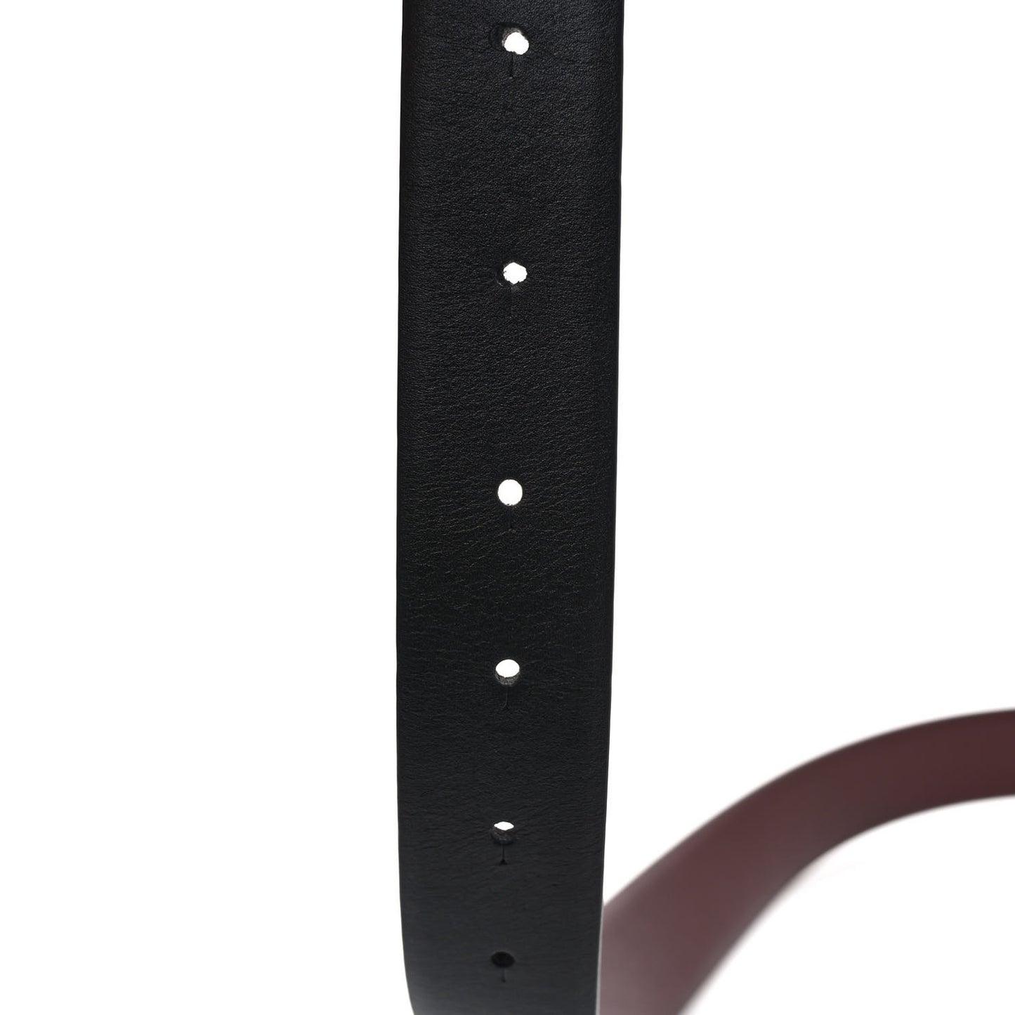 Calfskin CC Reversible Belt 75 30 Black Burgundy