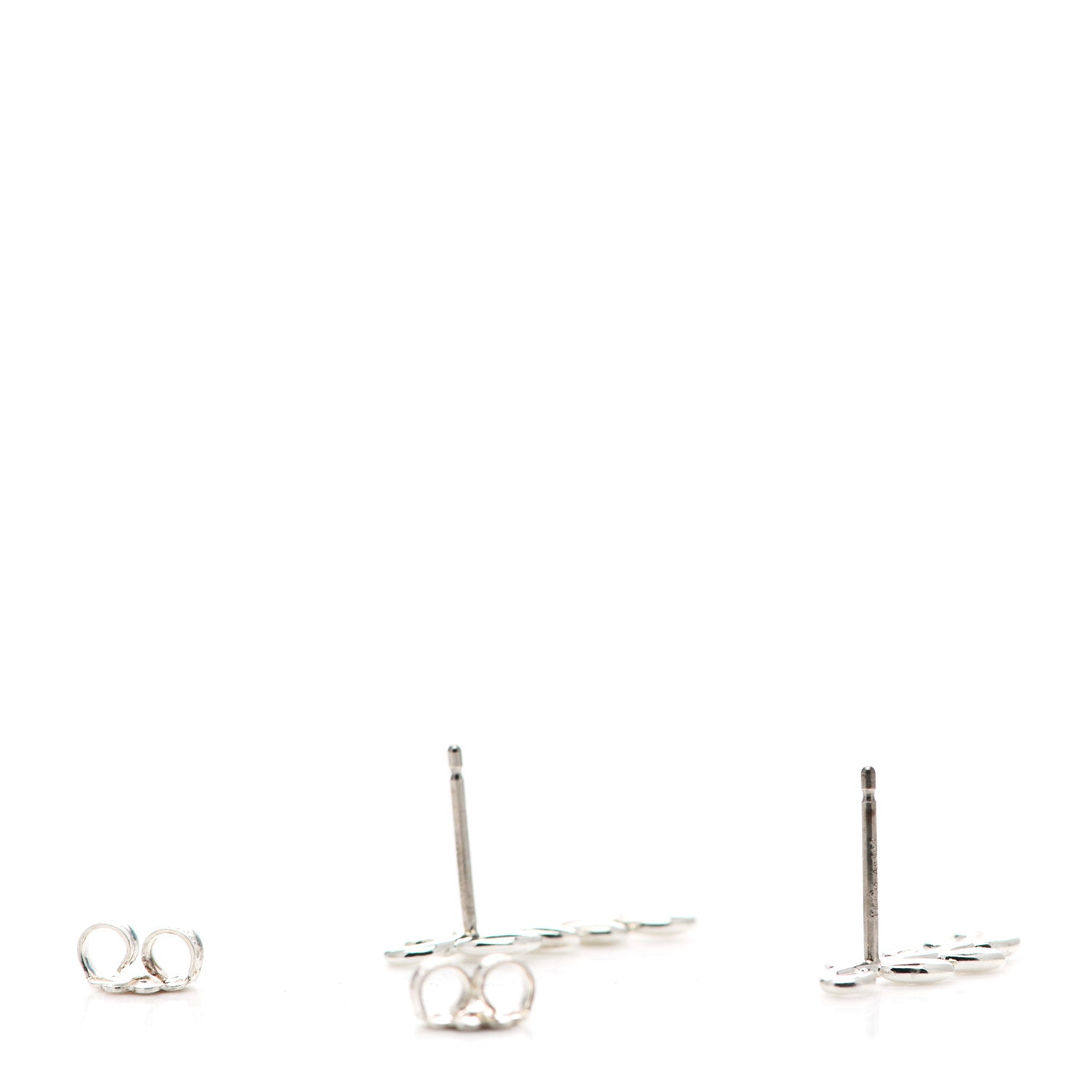 Tiffany Sterling Silver Paloma Picasso Olive Leaf Climber Earrings 3 of 5
