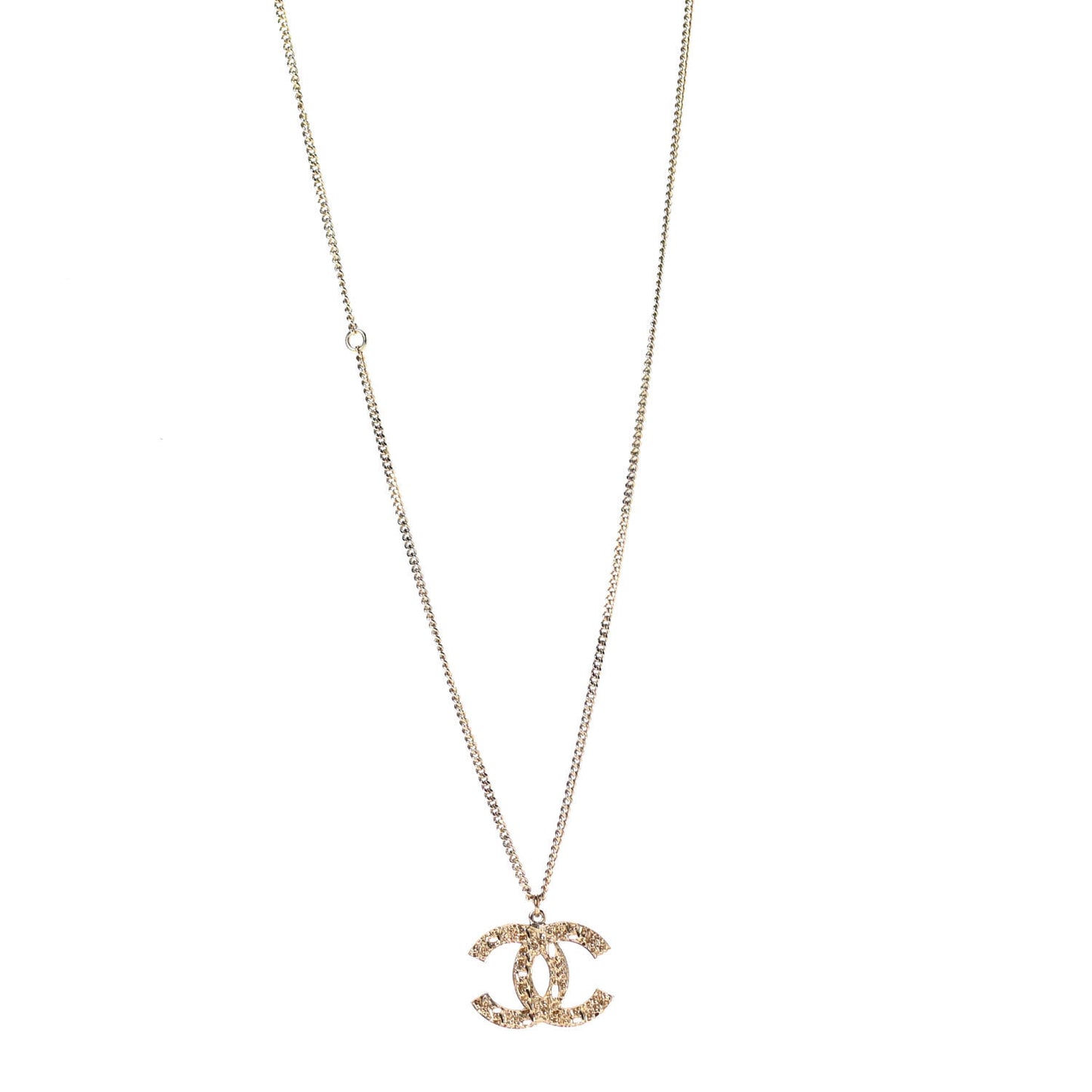 Chain CC Long Necklace Gold