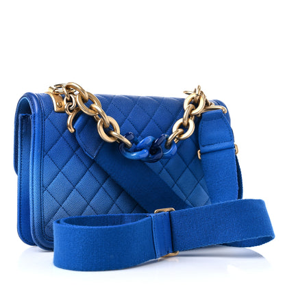 Chanel Caviar Quilted Medium Sunset On The Sea Flap Blue 3 of 15