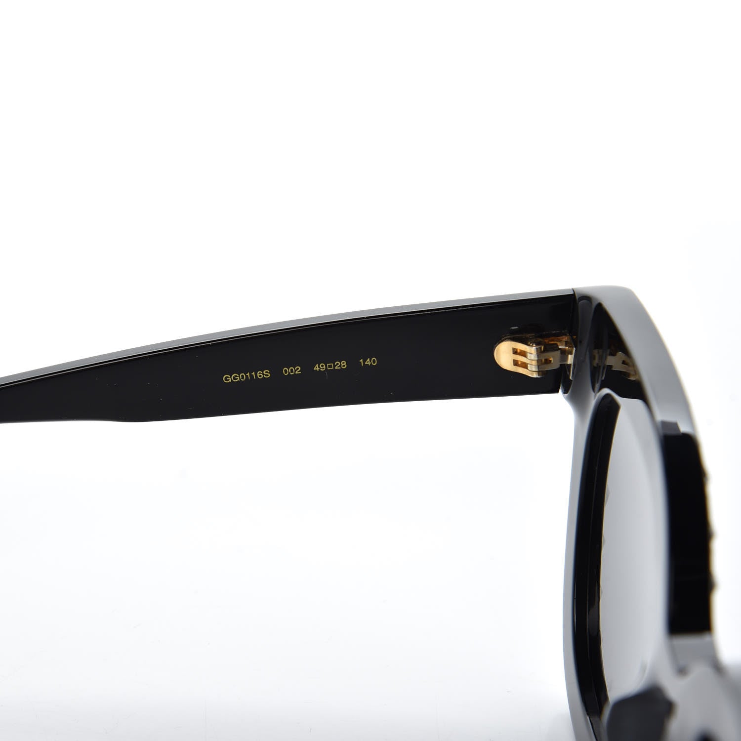 Gucci Acetate Stars Cat Eye Sunglasses GG0116S Black 6 of 8