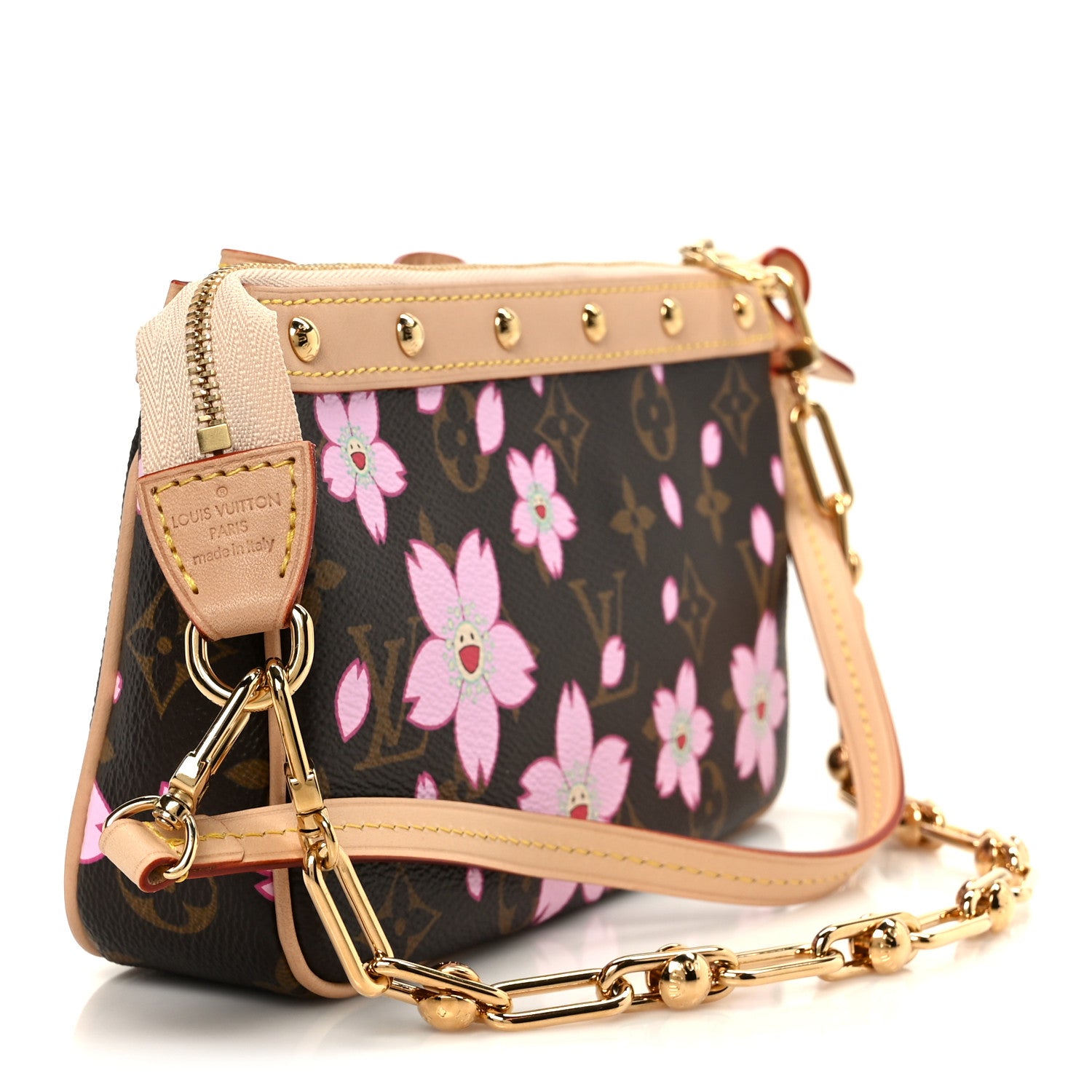 Louis Vuitton LV X TM Monogram Pochette Accessories Sakura Brown 3 of 12