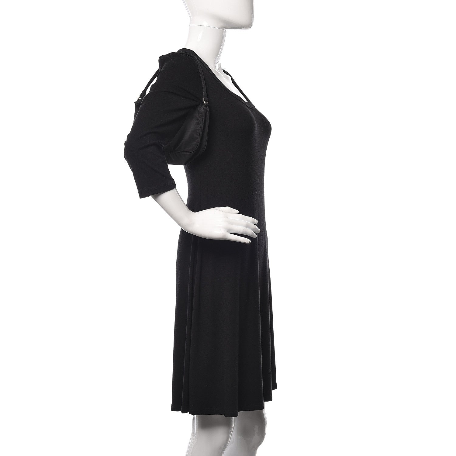 Prada Tessuto Nylon Pochette Bag Black 2 of 12