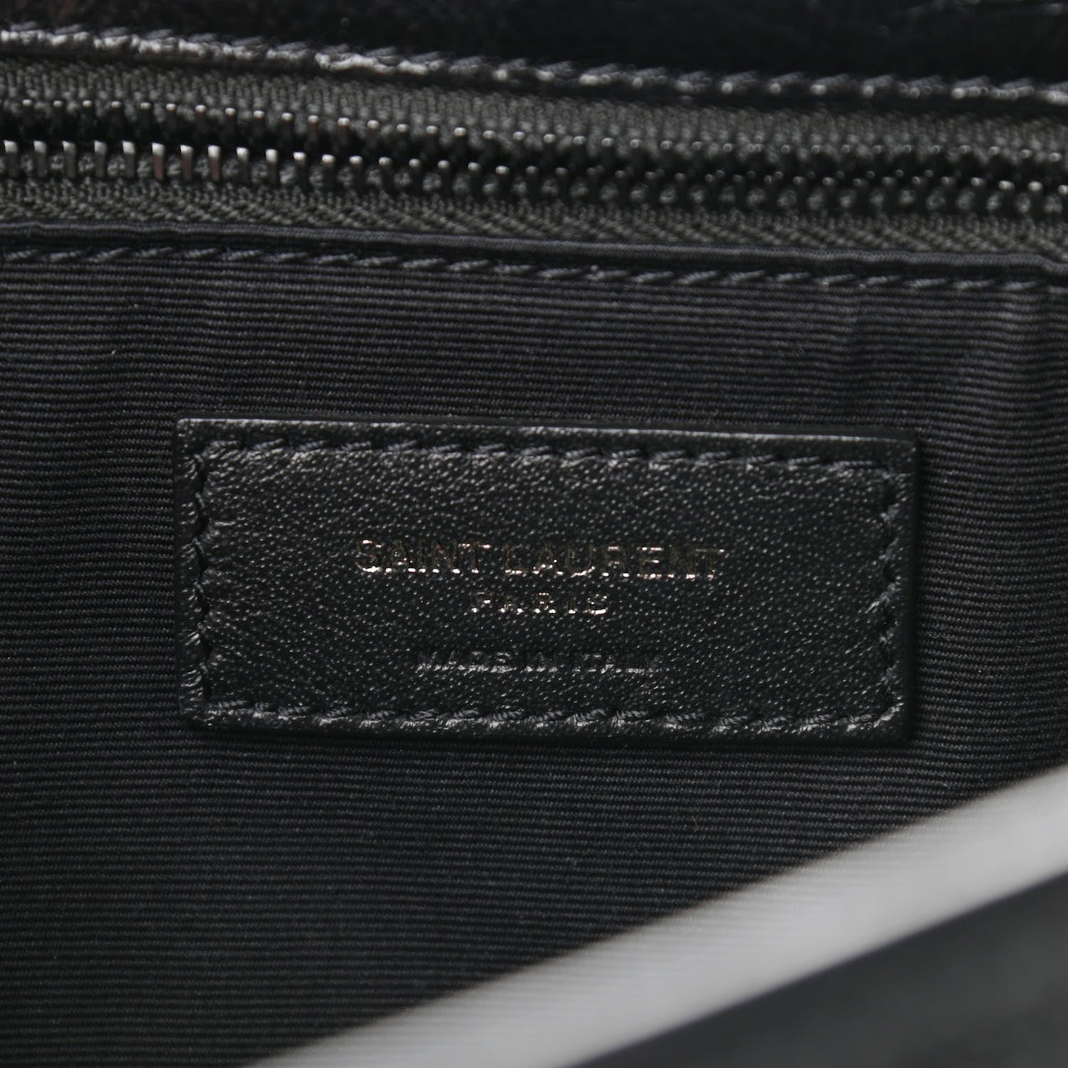 Saint Laurent Crinkled Calfskin Matelasse Monogram Medium Niki Chain Satchel Black 6 of 10