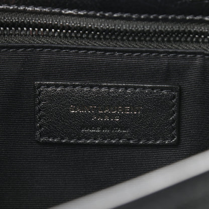 Saint Laurent Crinkled Calfskin Matelasse Monogram Medium Niki Chain Satchel Black 6 of 10