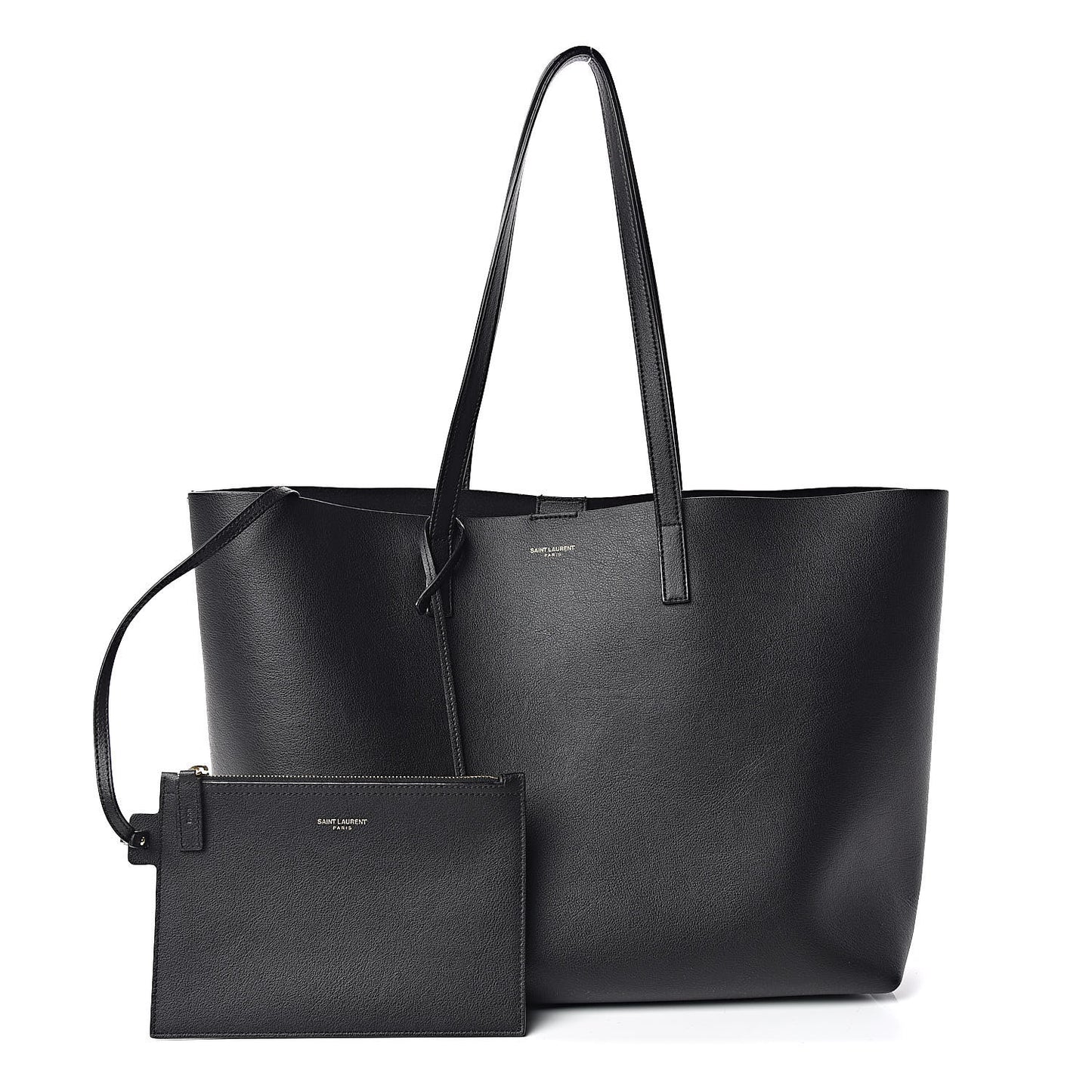 Calfskin Large Shopping Tote Black