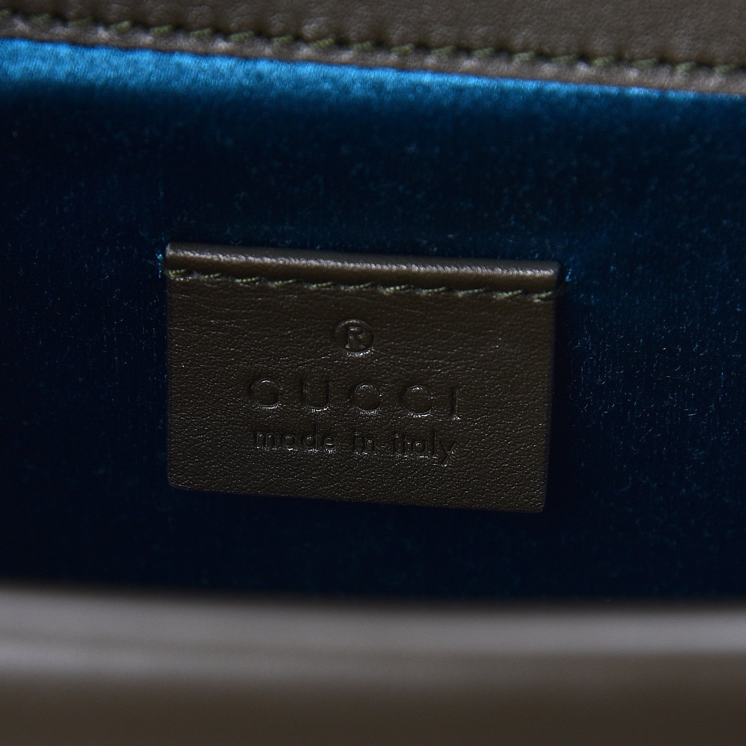 Gucci Velvet Moon Calfskin Crystal GG Monogram Small Dionysus Shoulder Bag Dark Olive Rose Gold 8 of 10
