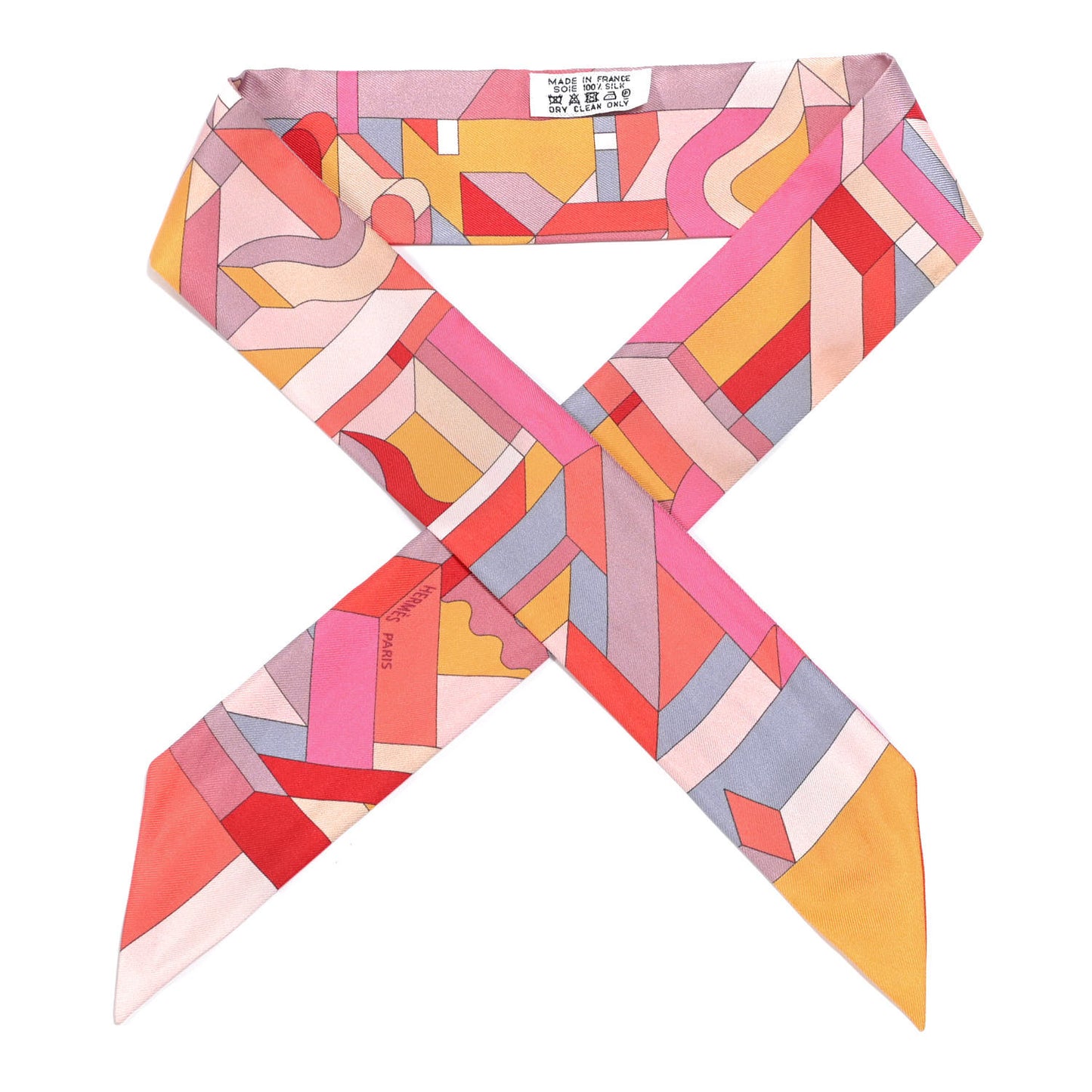 Silk Perspective Cavaliere Twilly Capucine Mauve Jaune
