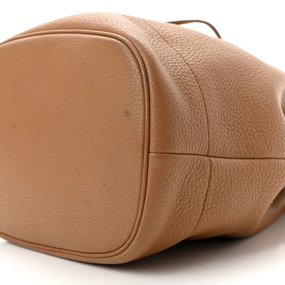 Prada Vitello Daino Drawstring Bucket Beige 9 of 9