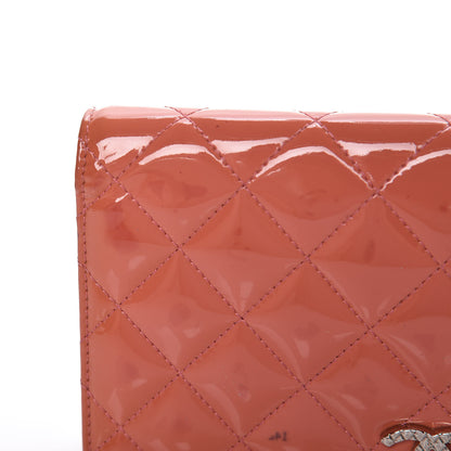 Chanel Patent Quilted Brilliant Yen Wallet Pink 14 of 20