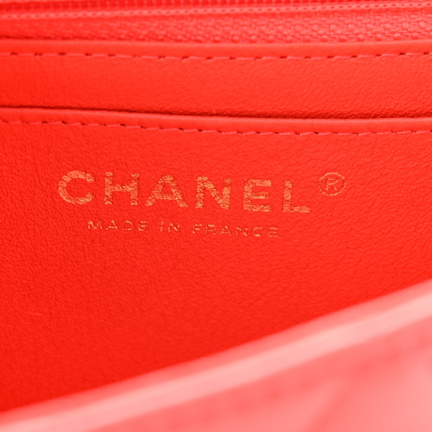 Lambskin Quilted Mini Rectangular Flap Red
