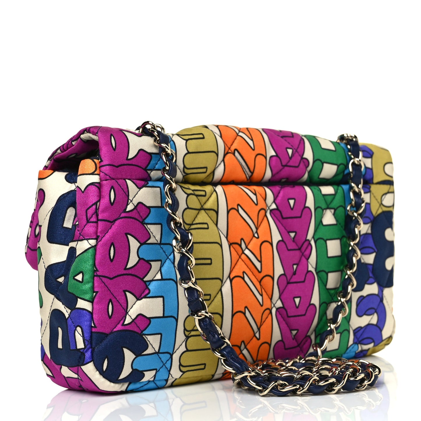Printed Silk CC Small Single Flap Multicolor