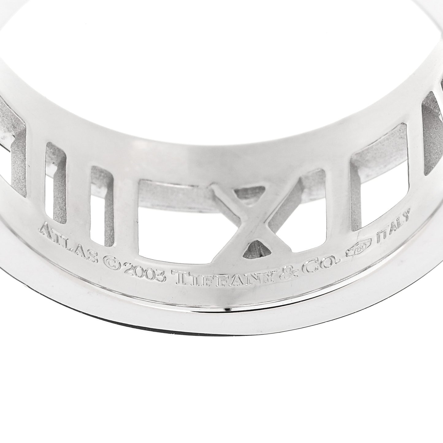 18K White Gold Diamond Wide Atlas Open Ring 54 7