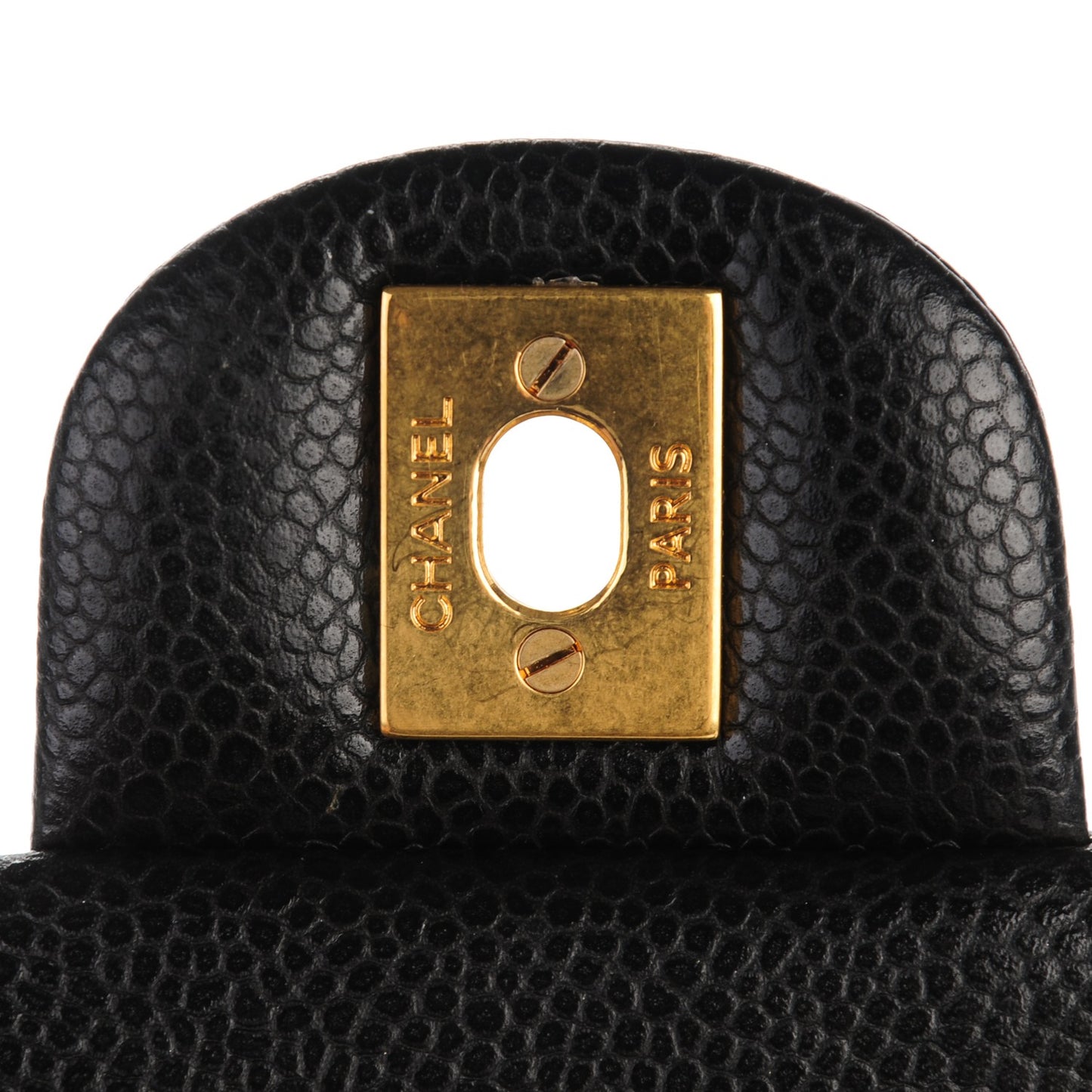 Caviar Quilted Mini Rectangular Flap Black