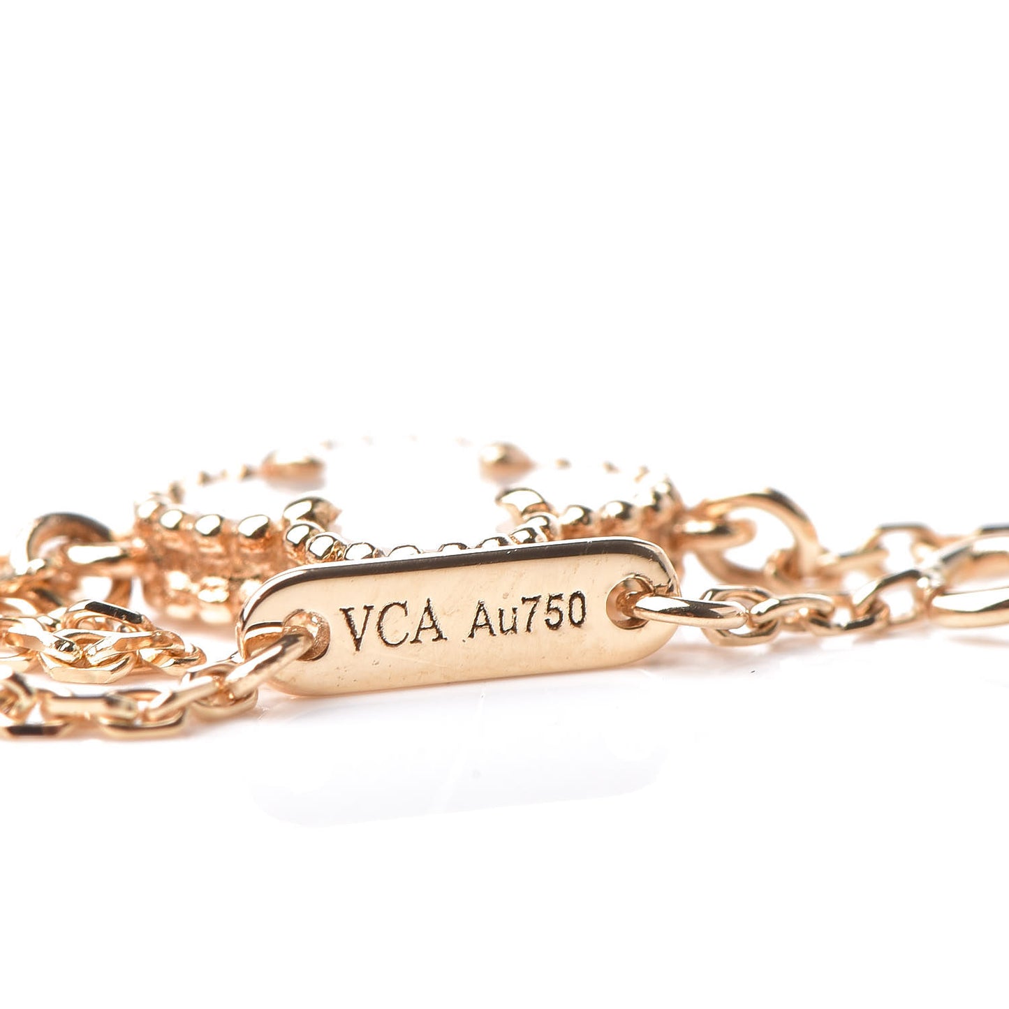 18K Yellow Gold Mother of Pearl Sweet Alhambra Bracelet