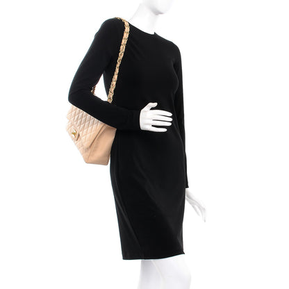 Chanel Caviar Quilted Jumbo Single Flap Beige Clair 3 of 16