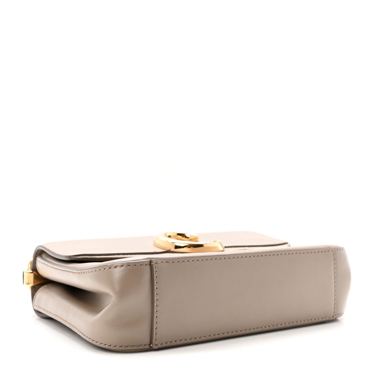 Chloe Shiny Calfskin Suede Small C Double Carry Bag Motty Grey 4 of 9