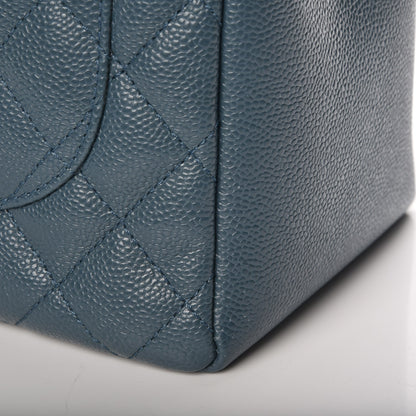 Chanel Caviar Quilted Grand Shopping Tote GST Blue 9 of 10