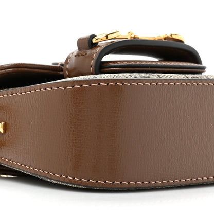 Gucci GG Supreme Monogram Azalea Calfskin Web Horsebit 1955 Wallet On Strap Beige Ebony Brown Sugar 9 of 10