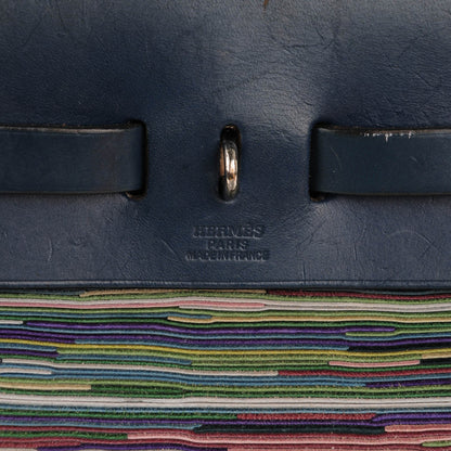 Hermes Barenia Vibrato Herbag 30 PM Indigo 7 of 10
