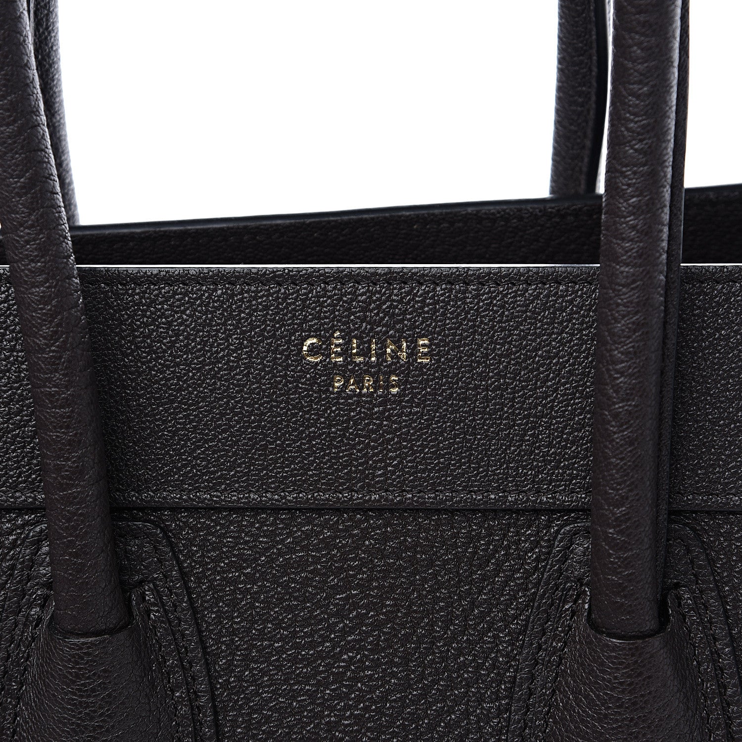Celine Drummed Calfskin Micro Luggage Brown 5 of 8